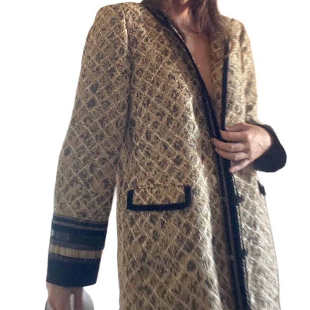 Chico's Artisan Adele Jacket Embroidered Gold/Bla… - image 4